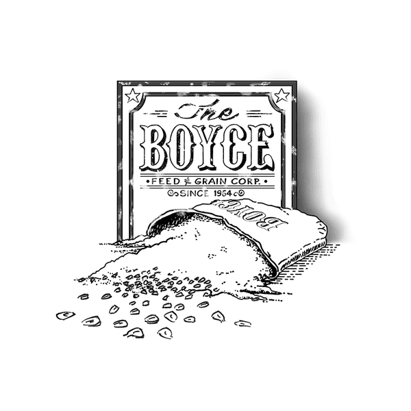 Boyce Feed & Grain products available at Mustang Creek Feed Seed & Supply